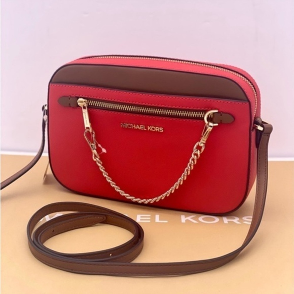 Michael Kors Jet Set Travel East West Zip Chain Crossbody